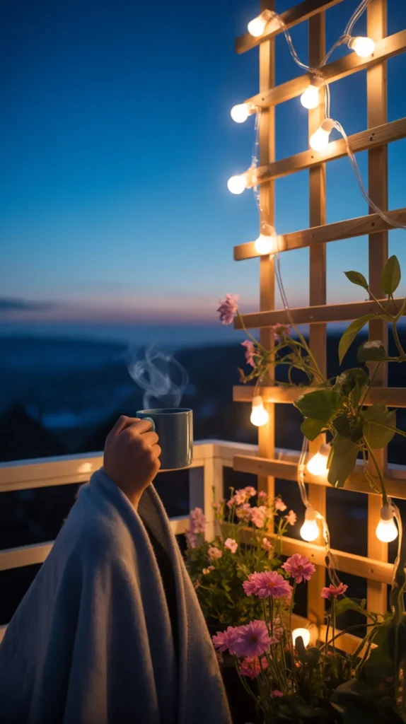 Cozy Balcony With Coffee