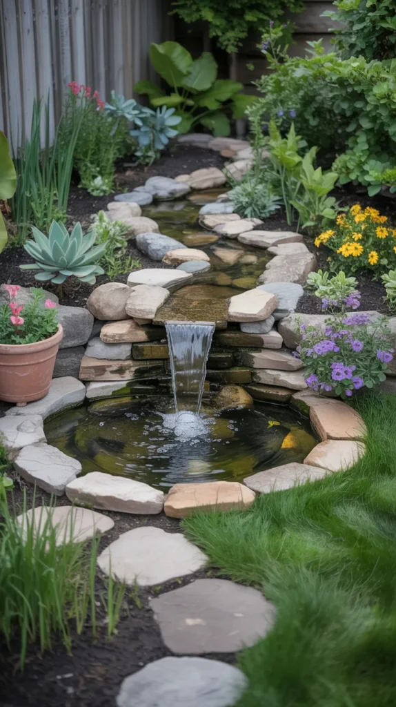 diy-waterfall-pond-backyard