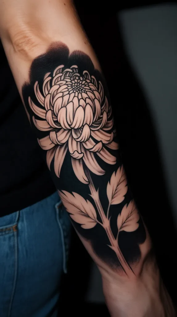 November Birth Flower-Tattoo