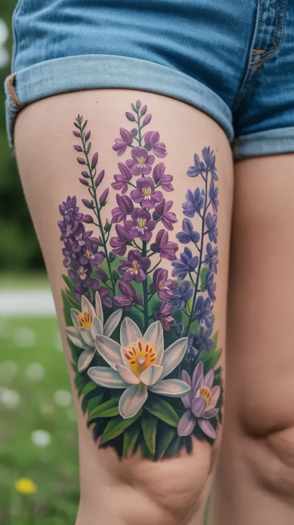 July Birth Flower-Tattoo