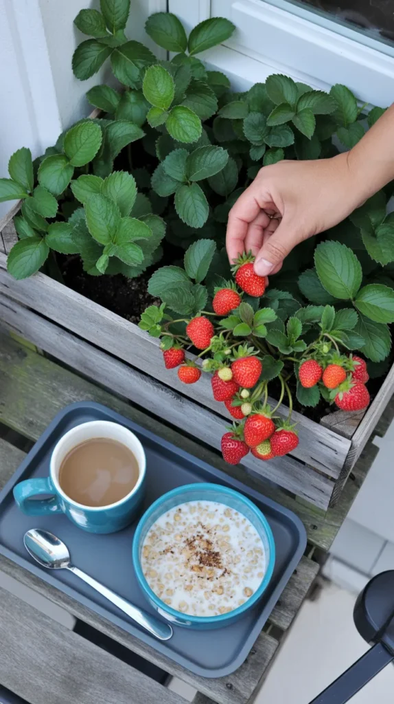 Cozy Balcony With Coffee