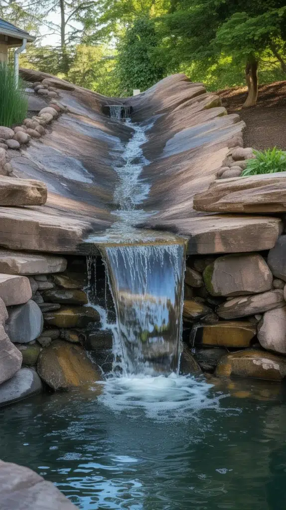 diy-waterfall-pond-backyard