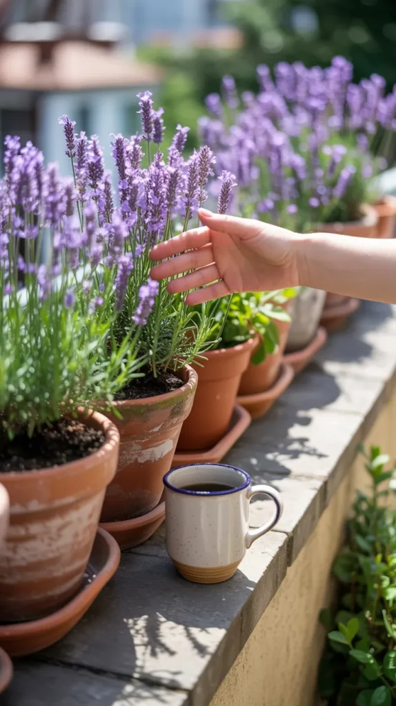 Cozy Balcony With Coffee