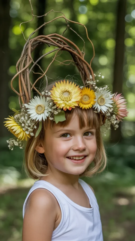 Dried Flower-Crafts-For-Kids