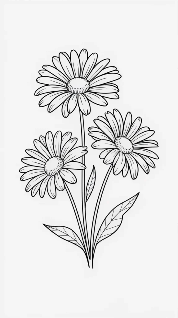 Birth Flower-Line-Drawing