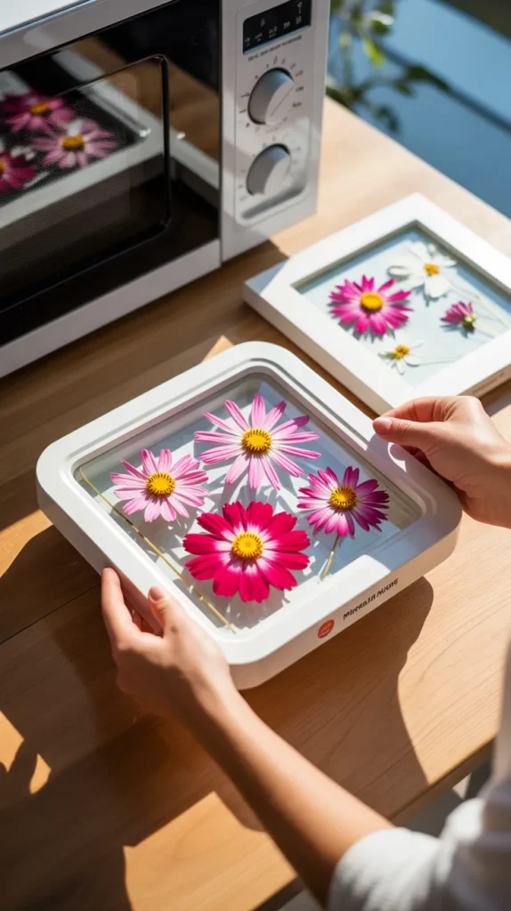 How To Dry Flowers-In-Microwave