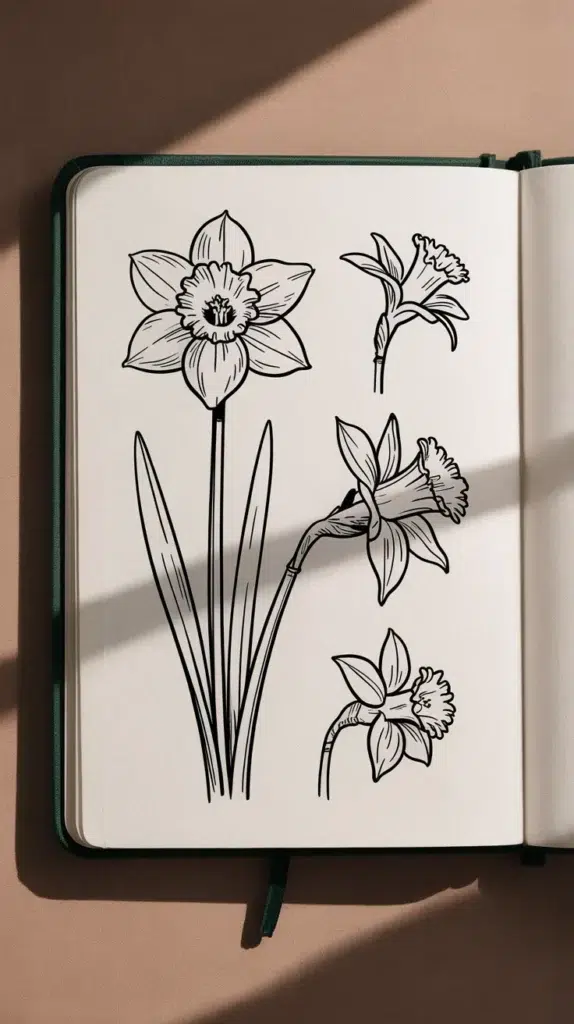 Birth Flower-Line-Drawing