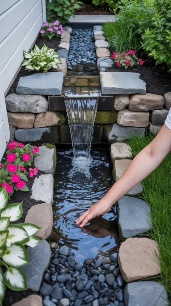 diy-waterfall-pond-backyard