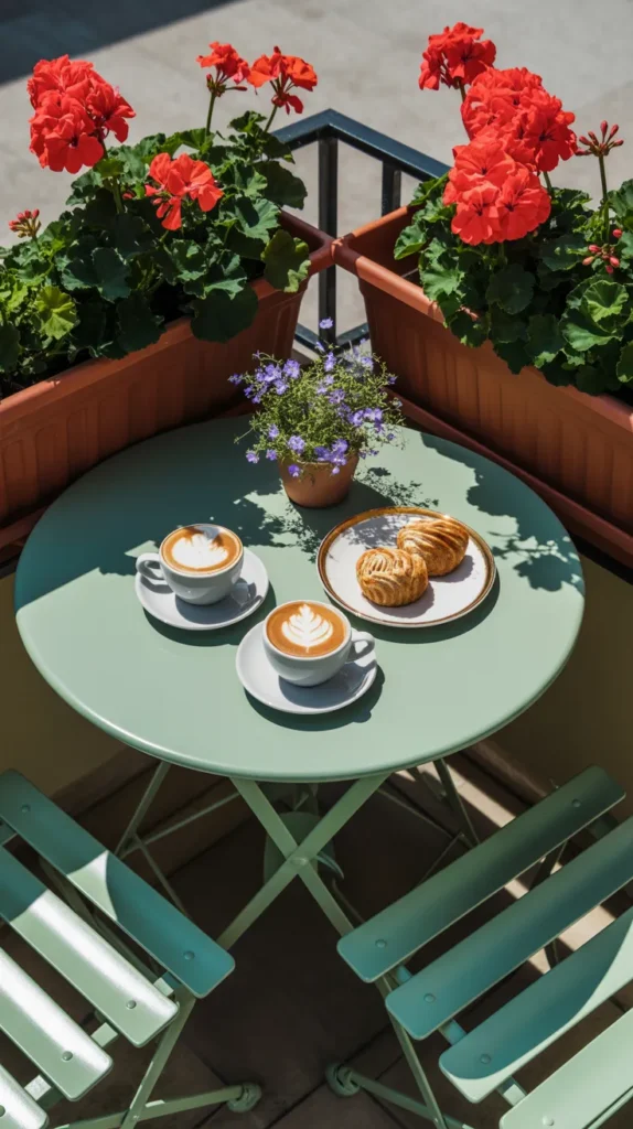 Cozy Balcony With Coffee