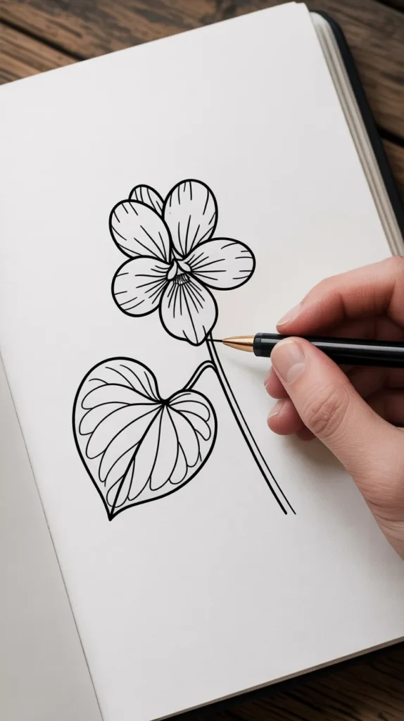 Birth Flower-Line-Drawing