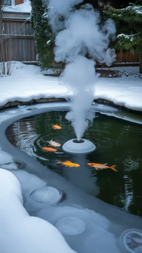 coy fish pond backyard