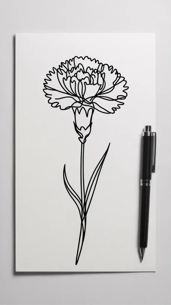 Birth Flower-Line-Drawing