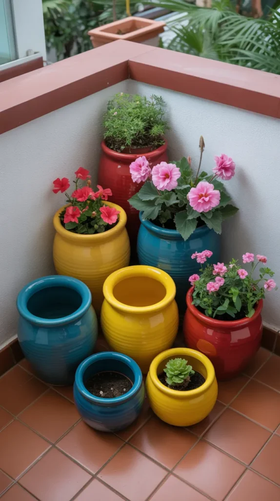 Colorful Balcony With Flowers