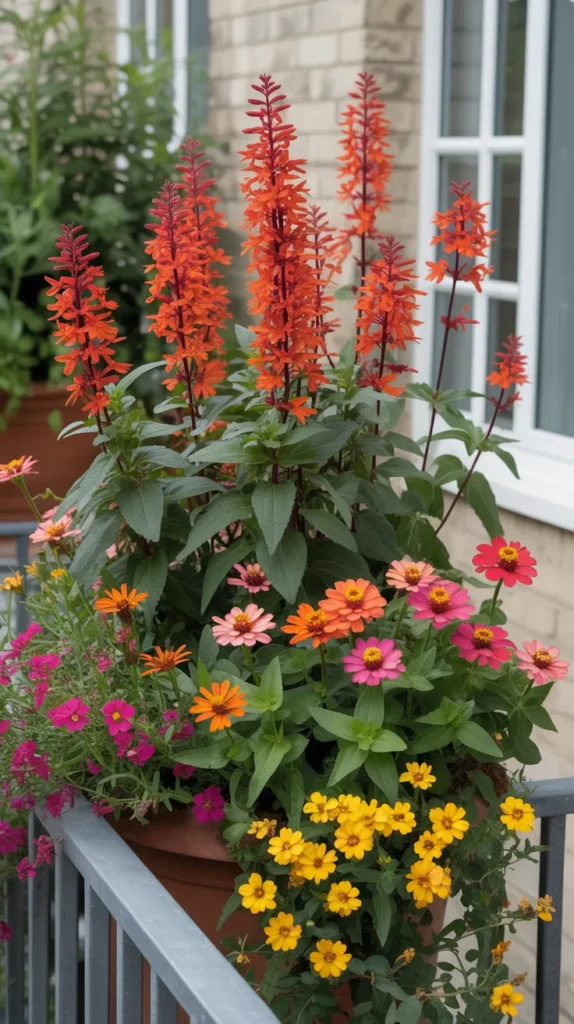 Colorful Balcony With Flowers