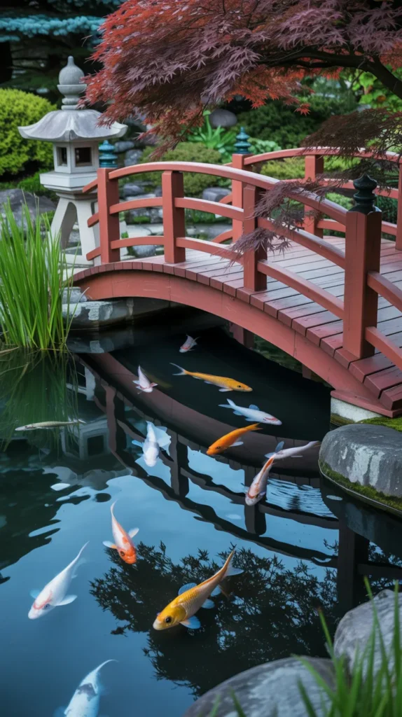 coy fish pond backyard