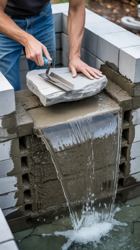 diy backyard pond and waterfa