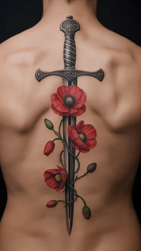 Birth Flower-Spine-Tattoo