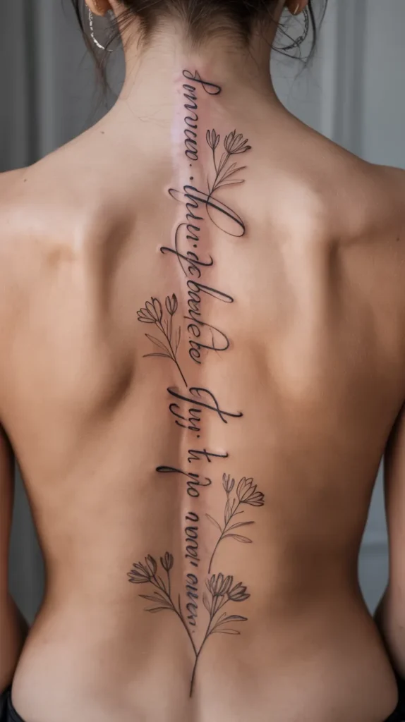 Birth Flower-Spine-Tattoo
