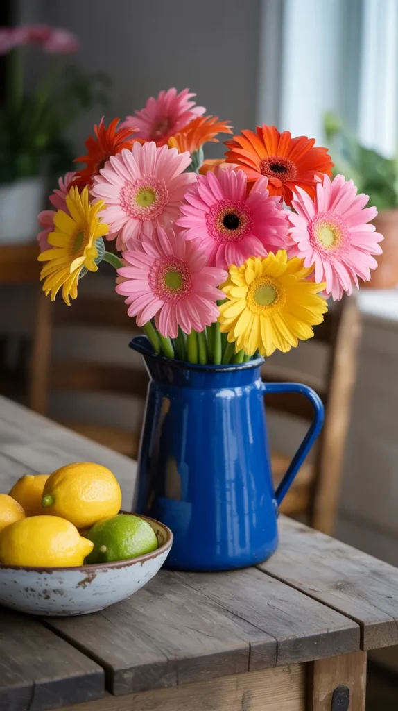 Colorful Flowers-in-Vase