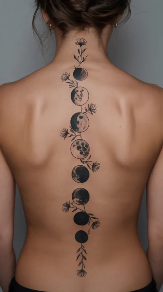 Birth Flower-Spine-Tattoo