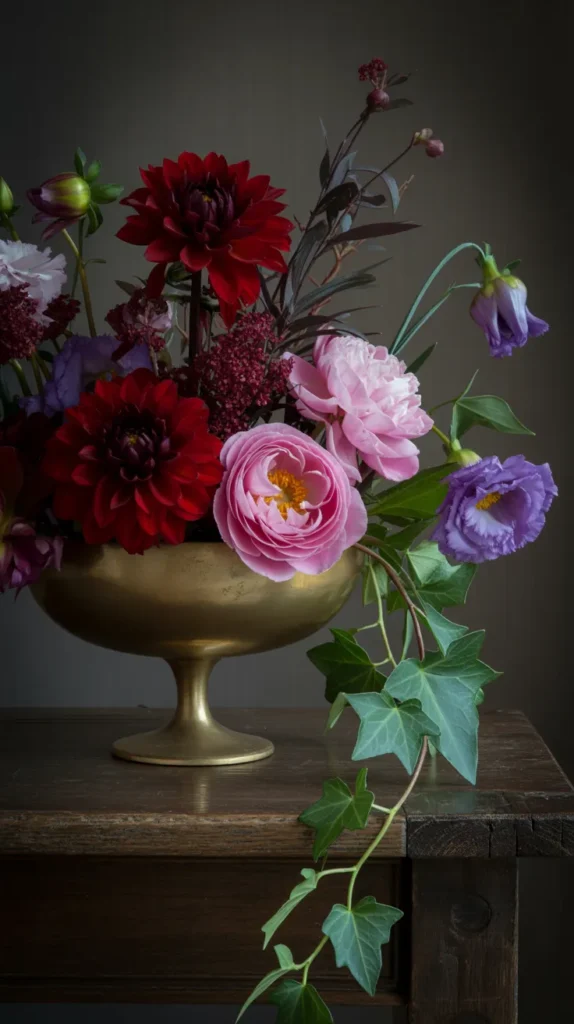 Colorful Flowers-in-Vase