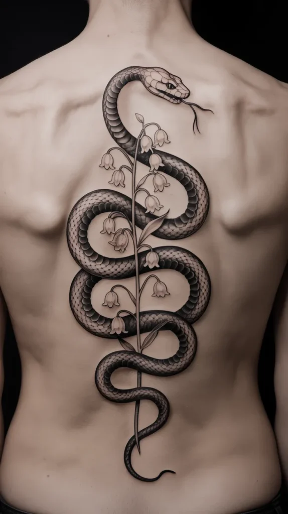 Birth Flower-Spine-Tattoo