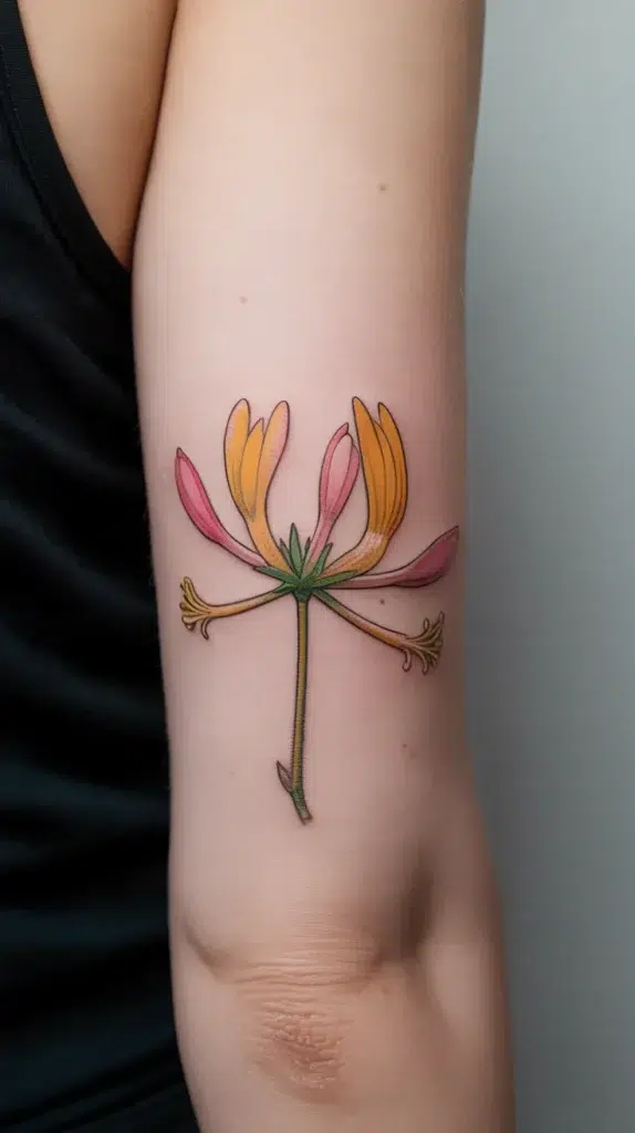 Honeysuckle Birth-Flower-Tattoo