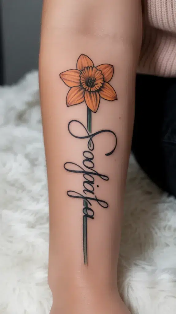 March Birth Flower-Tattoo