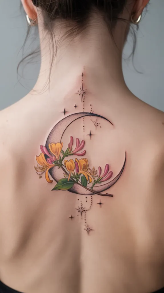 Honeysuckle Birth-Flower-Tattoo