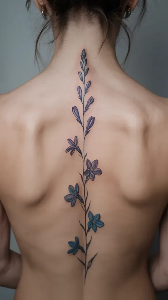 Birth Flower-Spine-Tattoo