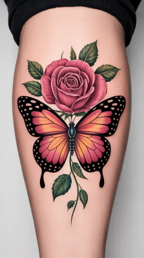 Birth Flower-Butterfly-Tattoo