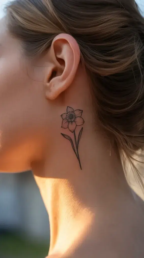 March Birth Flower-Tattoo