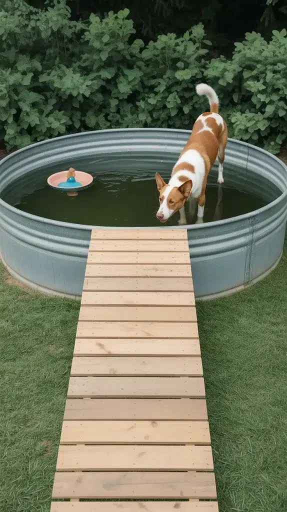 dog pond backyard