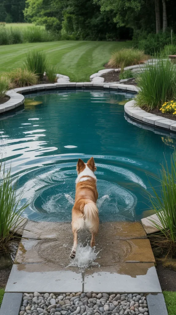 dog pond backyard