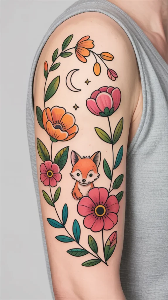 Birth Flower-Sleeve-Tattoo