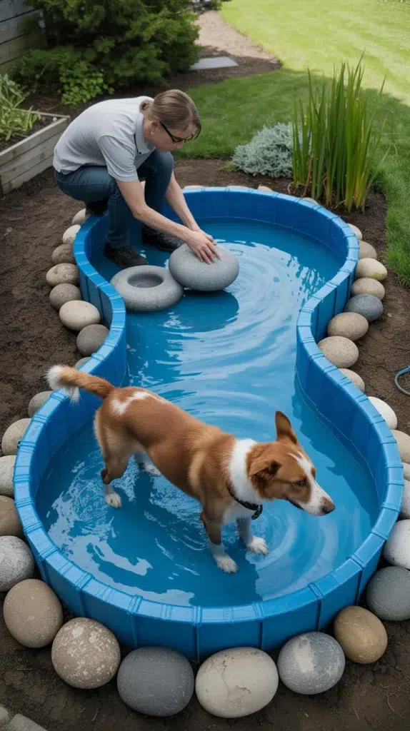 dog pond backyard