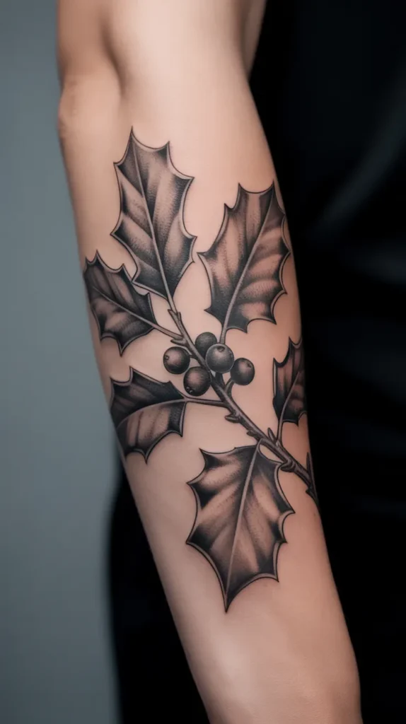 Holly Birth Flower-Tattoo