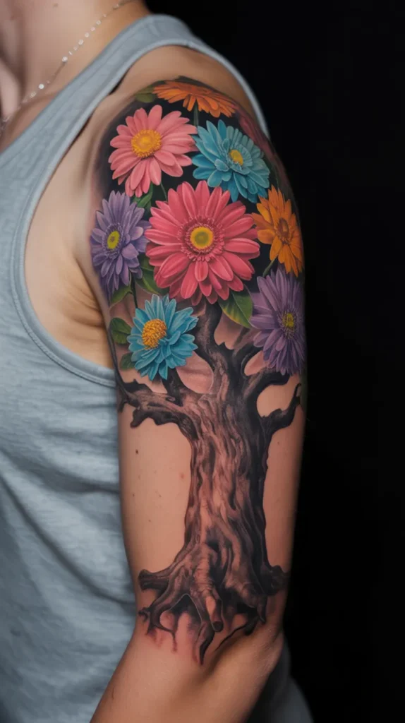 Birth Flower-Sleeve-Tattoo