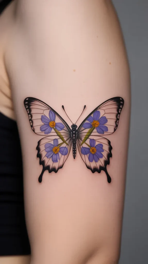 Birth Flower-Butterfly-Tattoo