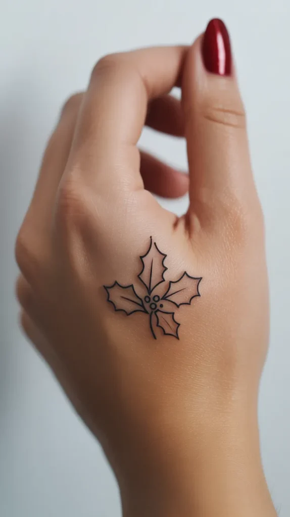 Holly Birth Flower-Tattoo