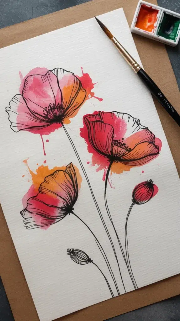 Colorful-Flowers-Drawing