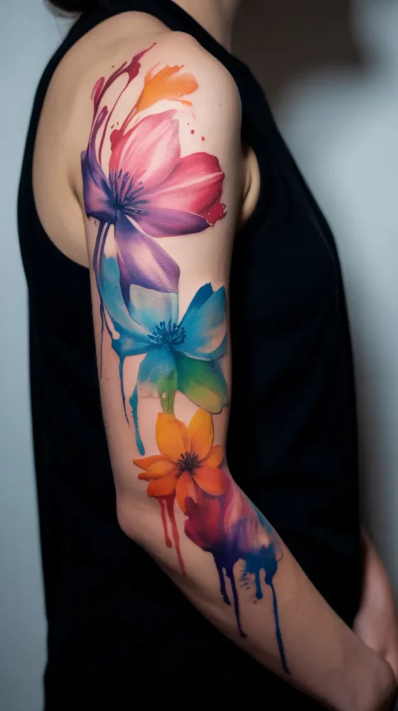 Birth Flower-Sleeve-Tattoo