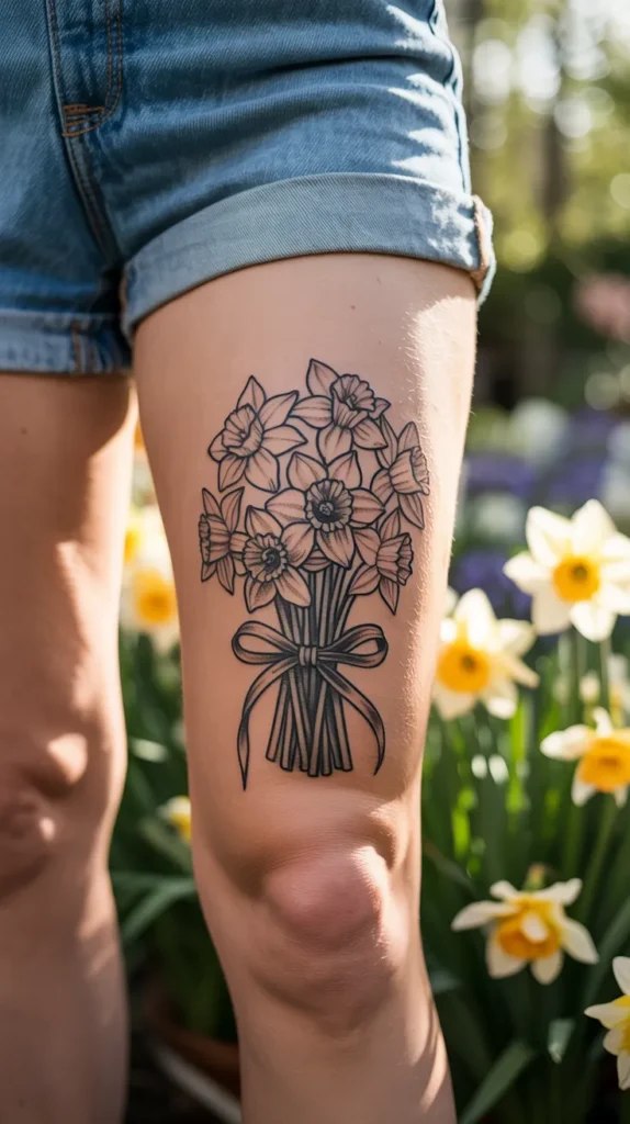 March Birth Flower-Tattoo