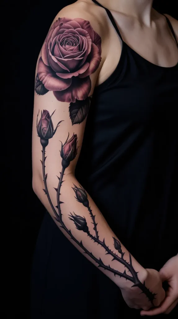 Birth Flower-Sleeve-Tattoo