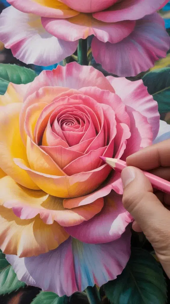 Colorful-Flowers-Drawing