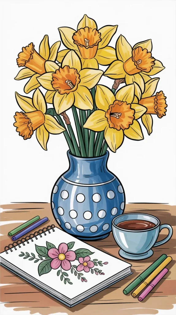 Colorful-Flowers-Drawing