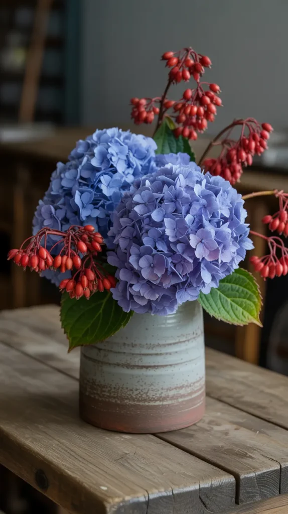 Colorful Flowers-in-Vase