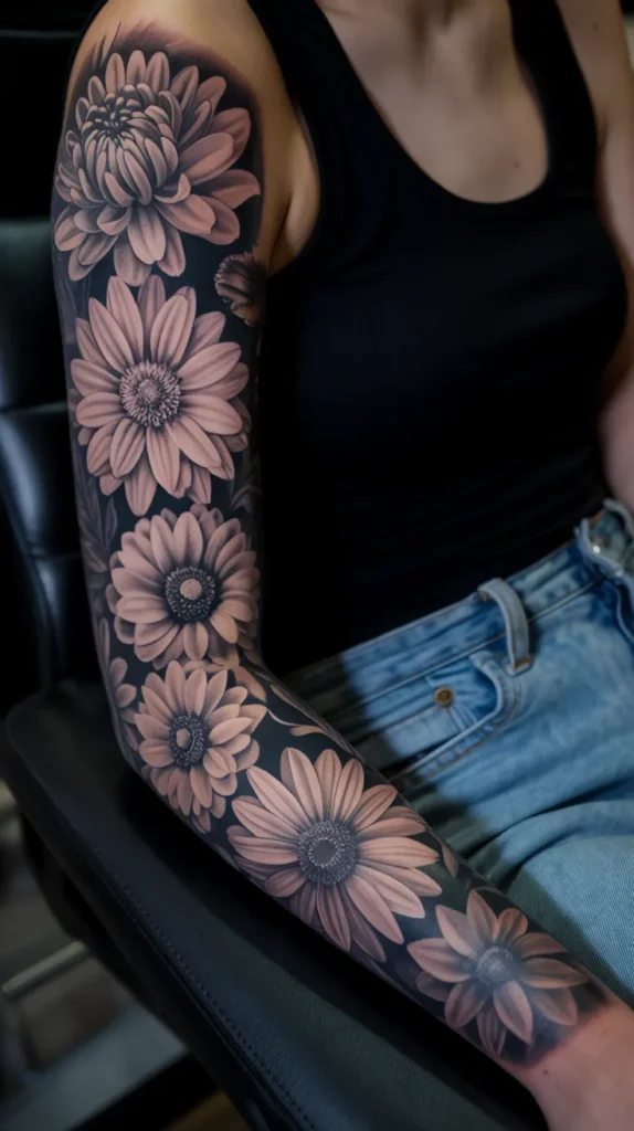Birth Flower-Sleeve-Tattoo