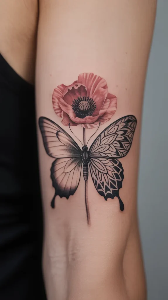 Birth Flower-Butterfly-Tattoo