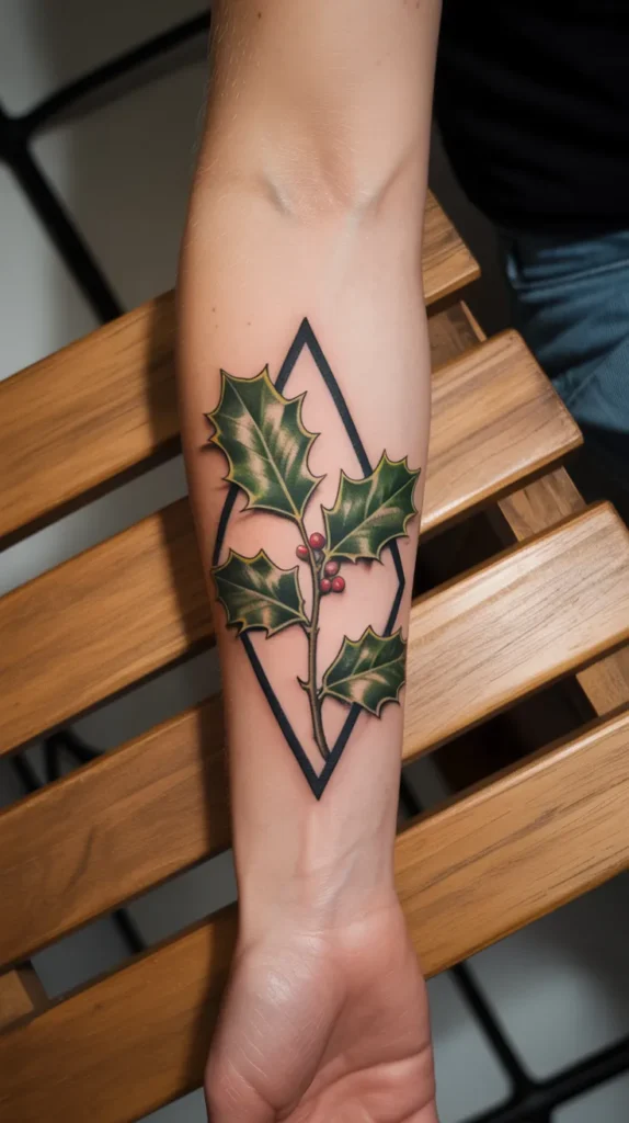 Holly Birth Flower-Tattoo